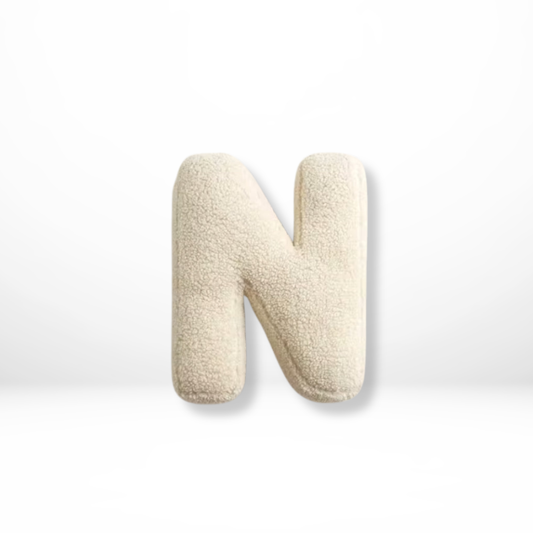 Decorative Throw Pillow with Alphabet Letter Design