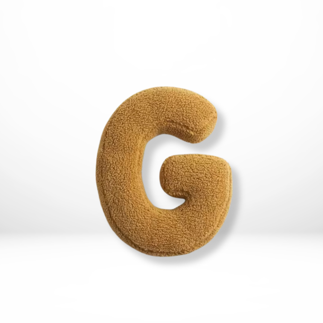 Decorative Throw Pillow with Alphabet Letter Design