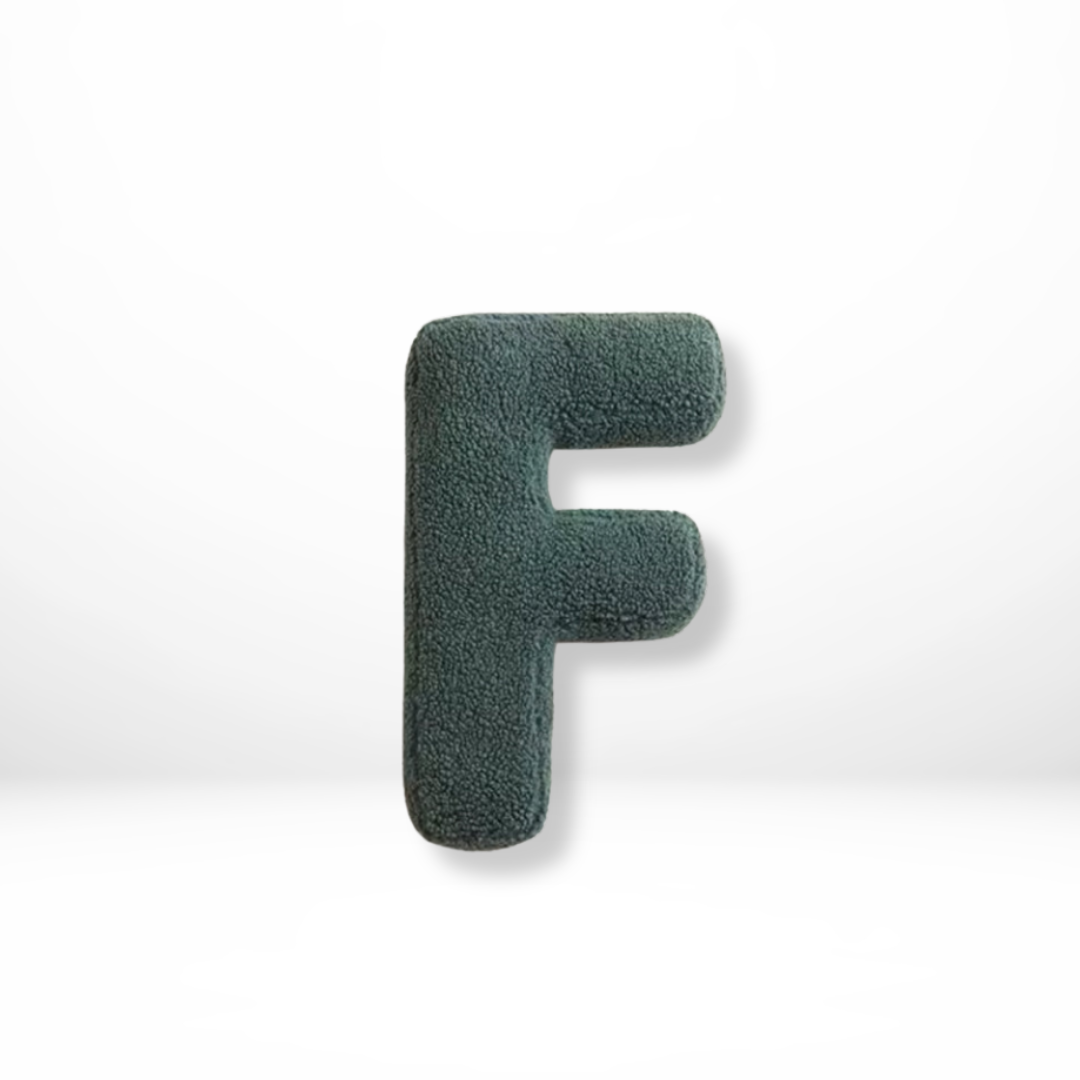 Decorative Throw Pillow with Alphabet Letter Design