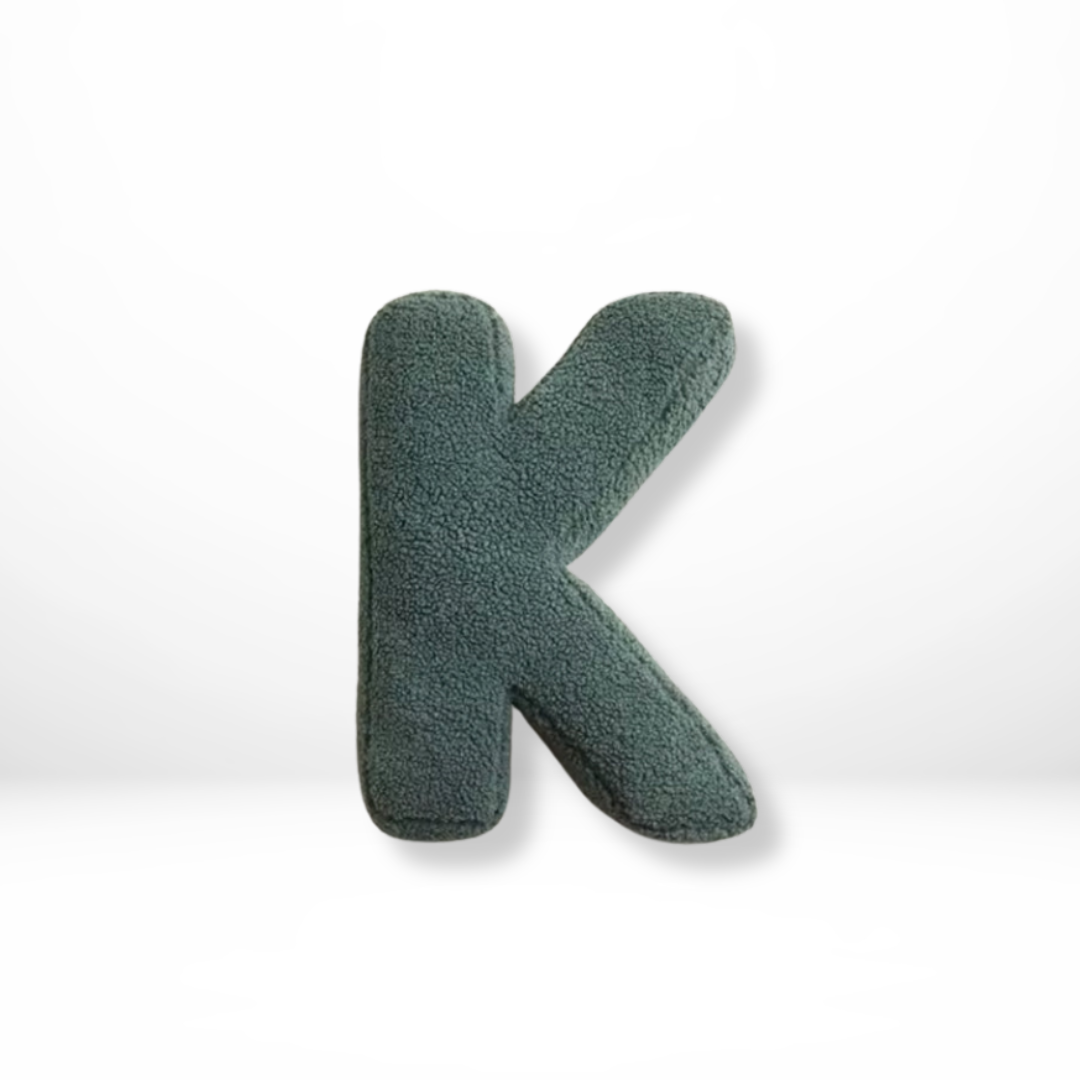 Decorative Throw Pillow with Alphabet Letter Design
