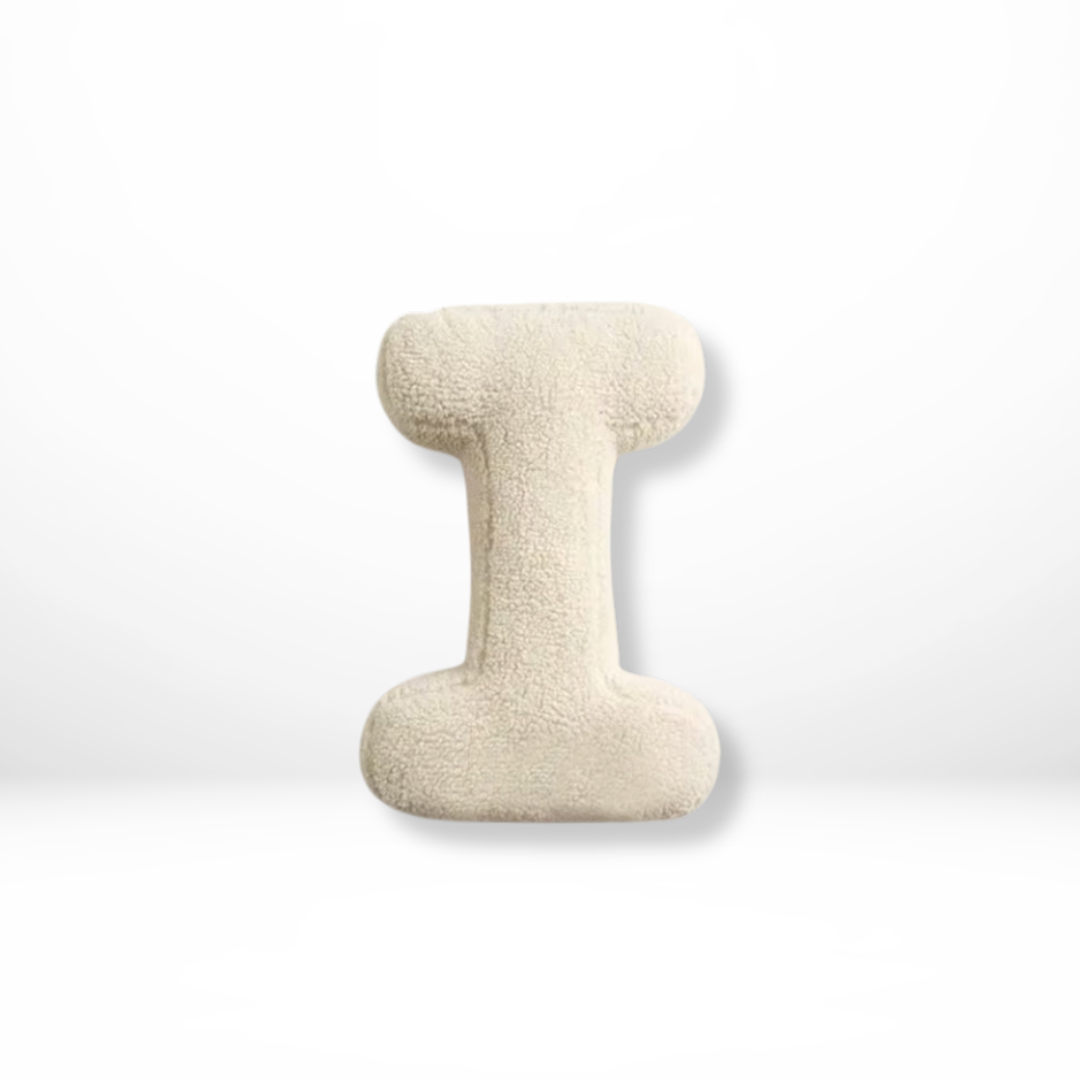 Decorative Throw Pillow with Alphabet Letter Design
