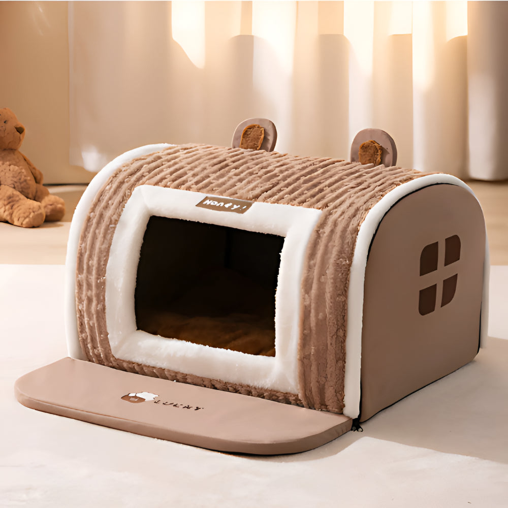 Washable Plush Pet Bed – Soft Cushion Sleeping Mat