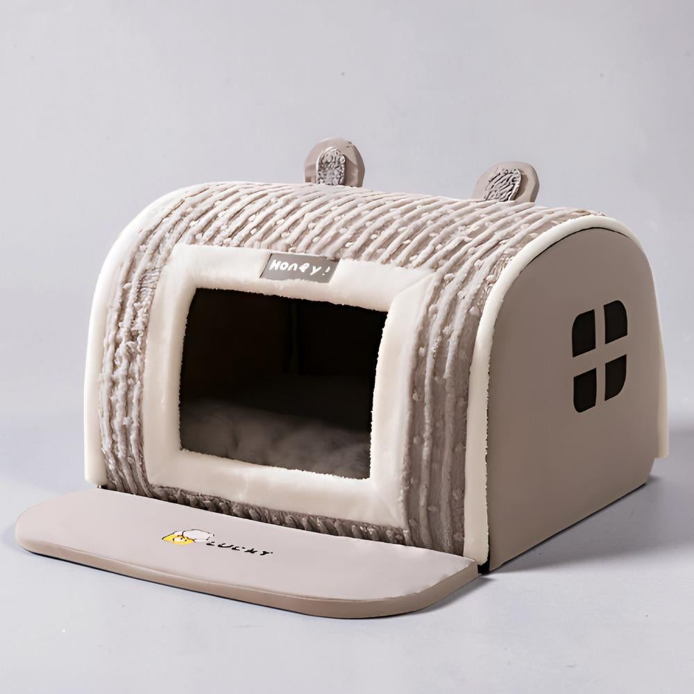 Washable Plush Pet Bed – Soft Cushion Sleeping Mat