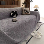 Floral Design Sofa Cover - Soft Microfiber for Comfort