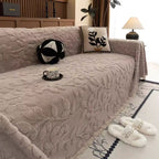 Floral Design Sofa Cover - Soft Microfiber for Comfort