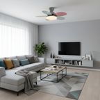 LED Ceiling Fan with Colorful Blades for Contemporary Spaces