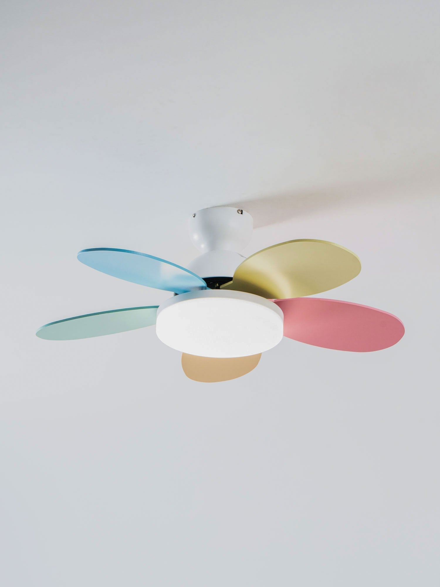 LED Ceiling Fan with Colorful Blades for Contemporary Spaces