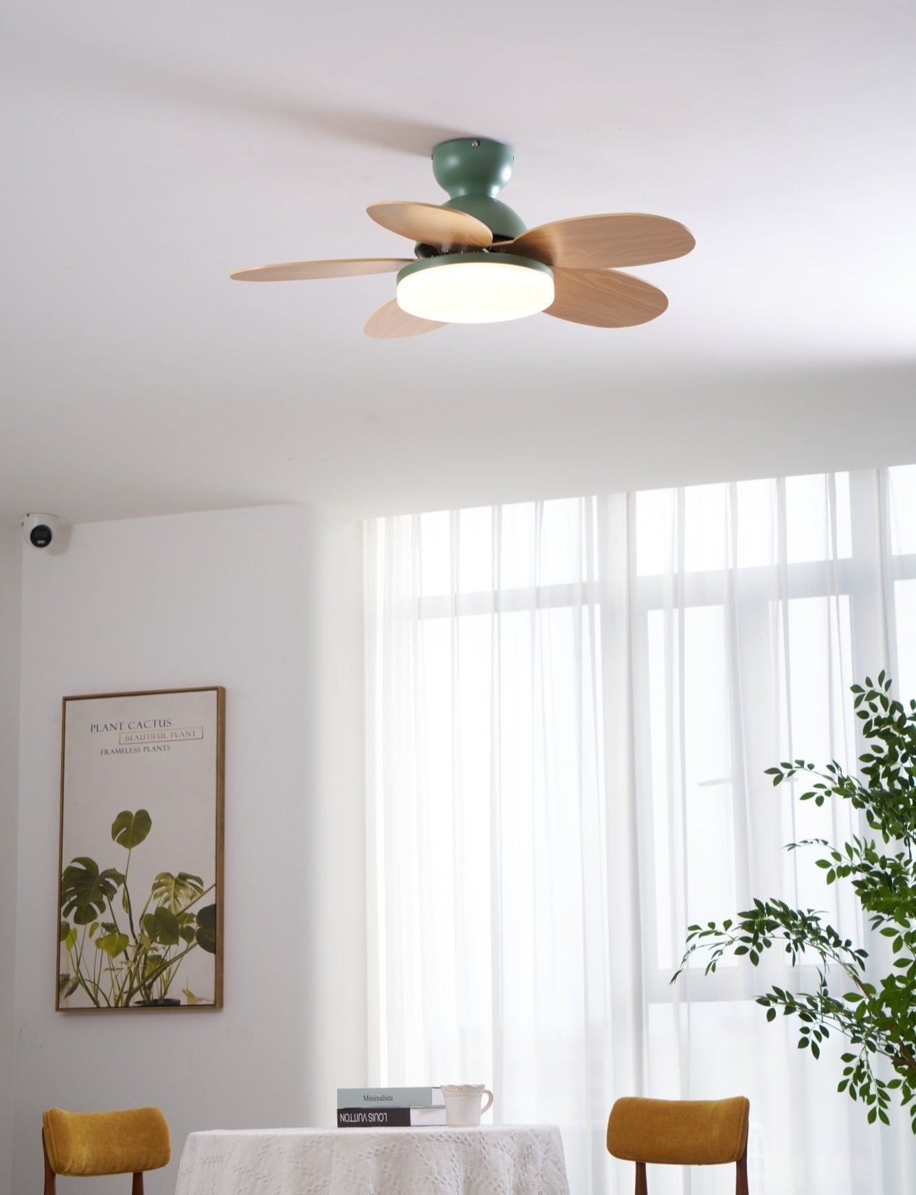 LED Ceiling Fan with Colorful Blades for Contemporary Spaces