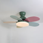 LED Ceiling Fan with Colorful Blades for Contemporary Spaces