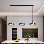 Modern 3-Bulb Glass Pendant Light for Kitchen Island