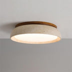 Ceiling Light with Flush Mount Design in Travertine Stone
