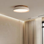 Ceiling Light with Flush Mount Design in Travertine Stone