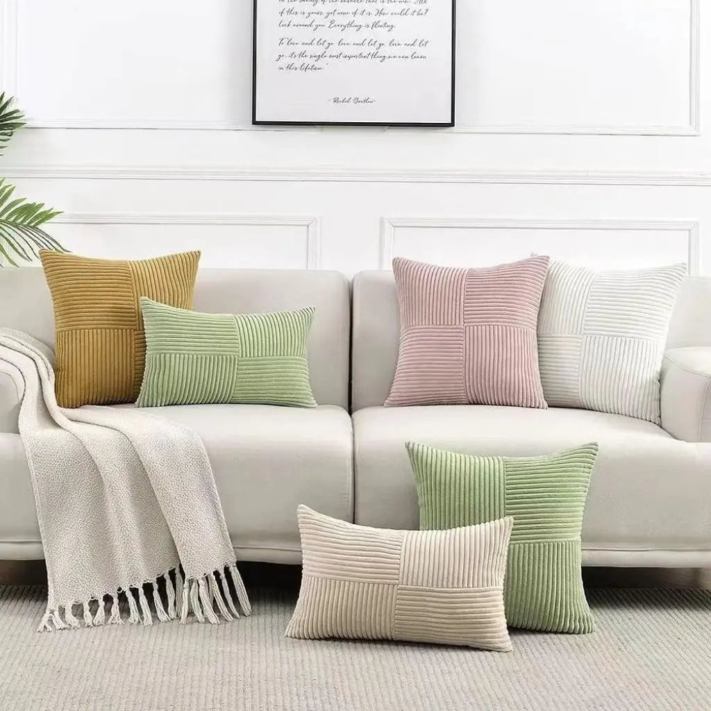 Textured Ribbed Pillowcase for Stylish Home Décor