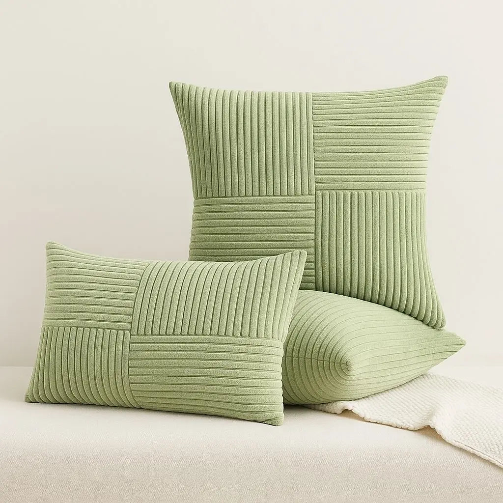 Textured Ribbed Pillowcase for Stylish Home Décor