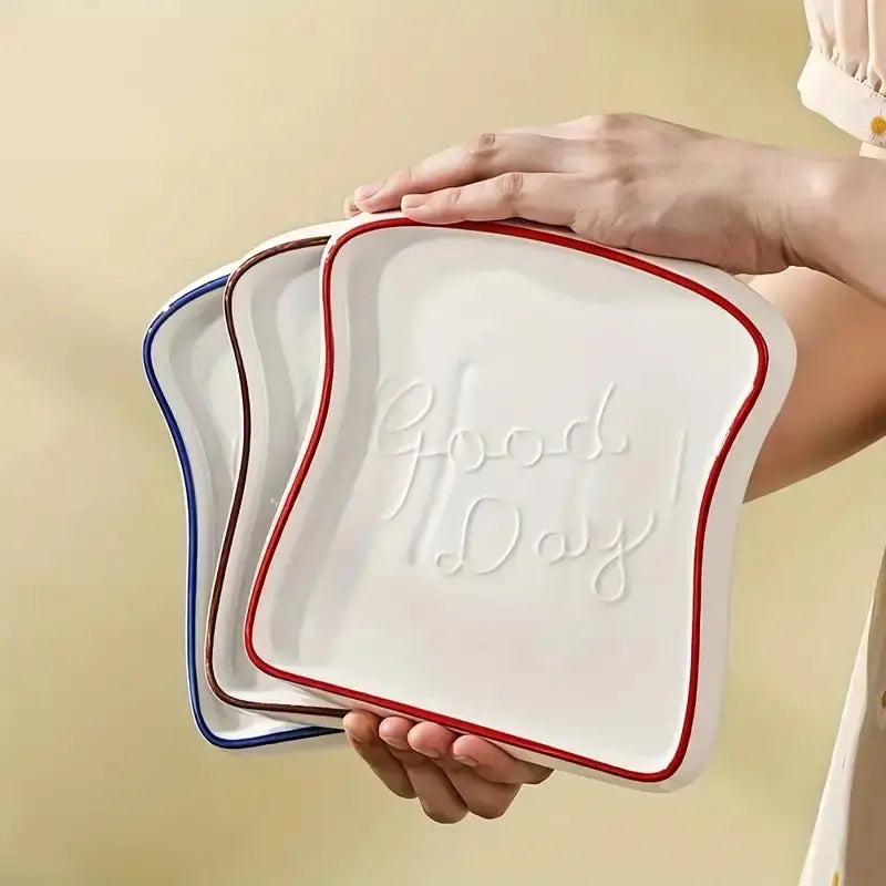Whimsical Bread-Inspired Ceramic Dining Plate
