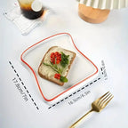 Whimsical Bread-Inspired Ceramic Dining Plate
