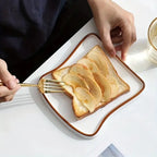 Whimsical Bread-Inspired Ceramic Dining Plate