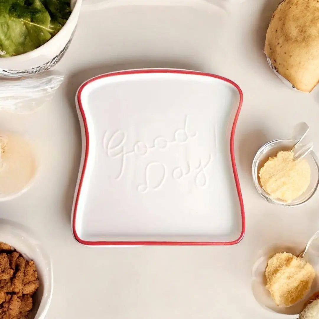 Whimsical Bread-Inspired Ceramic Dining Plate