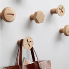 Charming Solid Wood Wall Hooks for Versatile Spaces