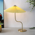 Contemporary Fabric Table Lamp with Pleated Design for Living Room and Bedroom