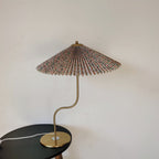 Contemporary Fabric Table Lamp with Pleated Design for Living Room and Bedroom