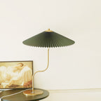 Contemporary Fabric Table Lamp with Pleated Design for Living Room and Bedroom