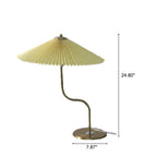 Contemporary Fabric Table Lamp with Pleated Design for Living Room and Bedroom
