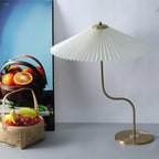 Contemporary Fabric Table Lamp with Pleated Design for Living Room and Bedroom