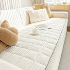 Comfortable Sofa Protector with Pleated Edges for Plush Couches