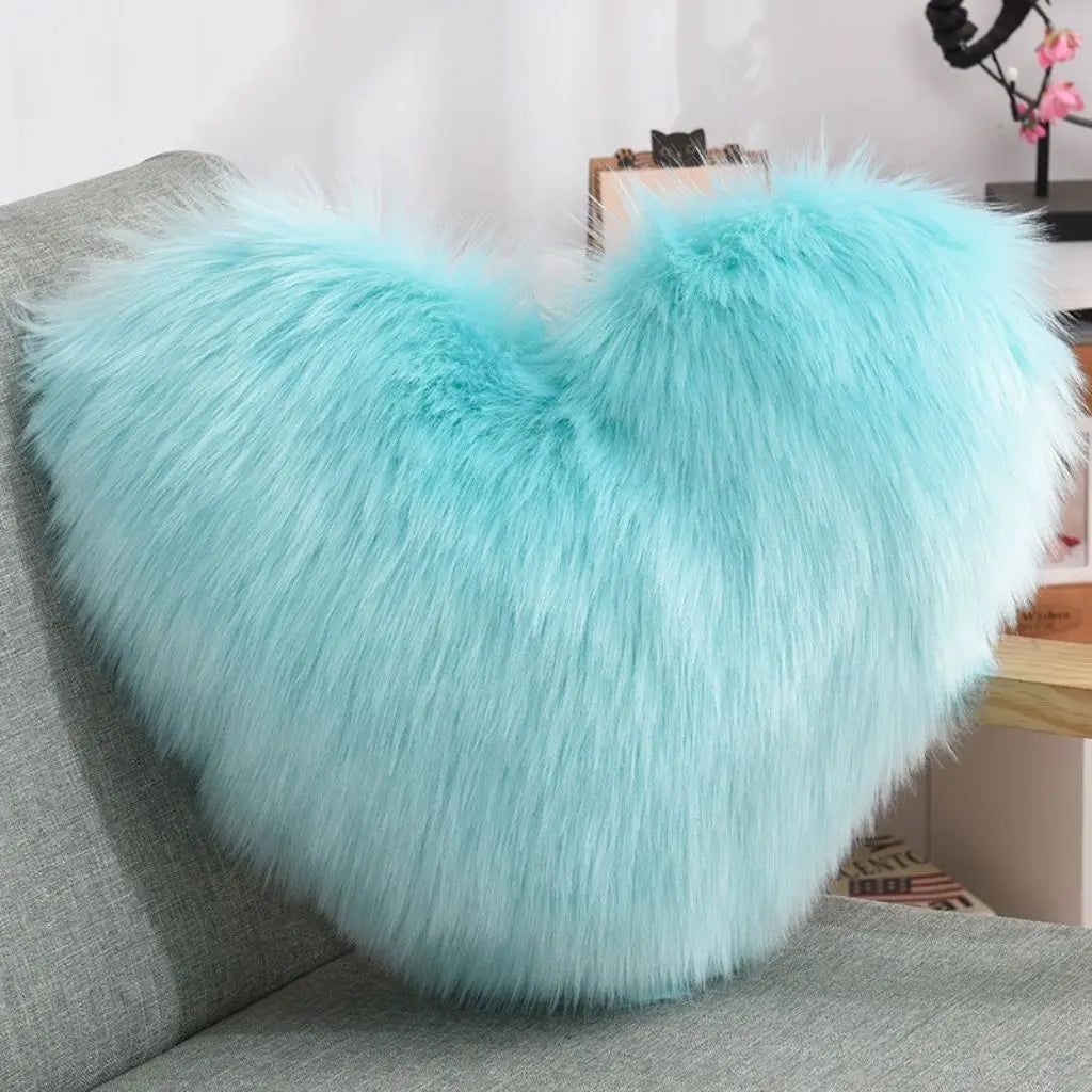 Cozy Heart-Shaped Decorative Pillow