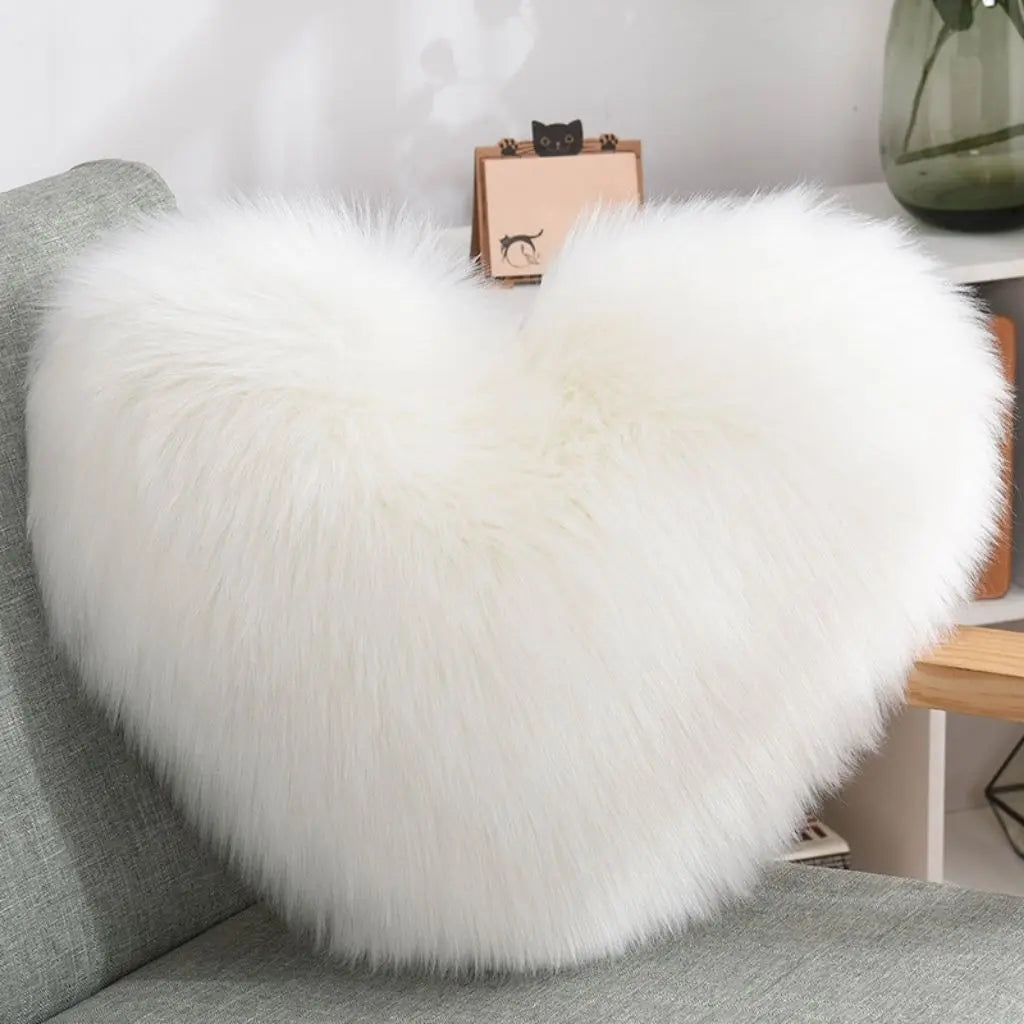 Cozy Heart-Shaped Decorative Pillow