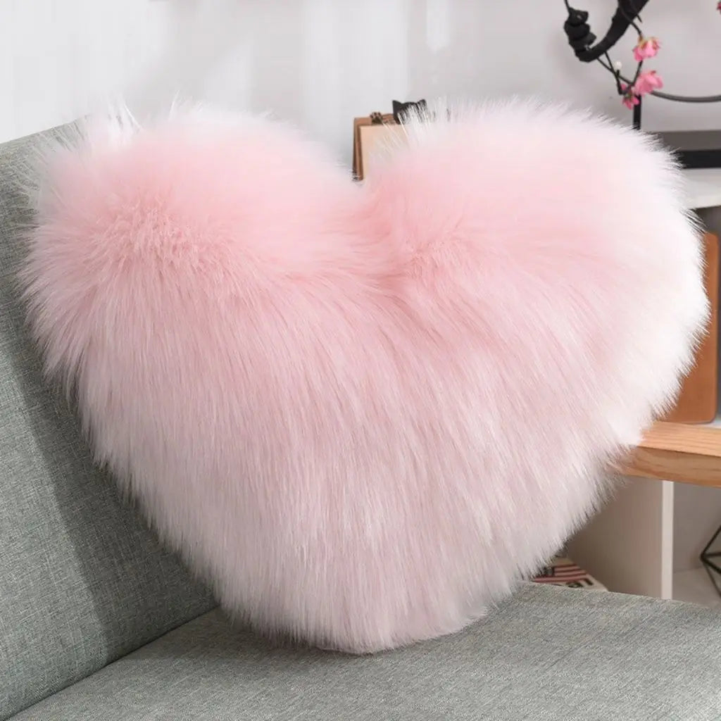 Cozy Heart-Shaped Decorative Pillow