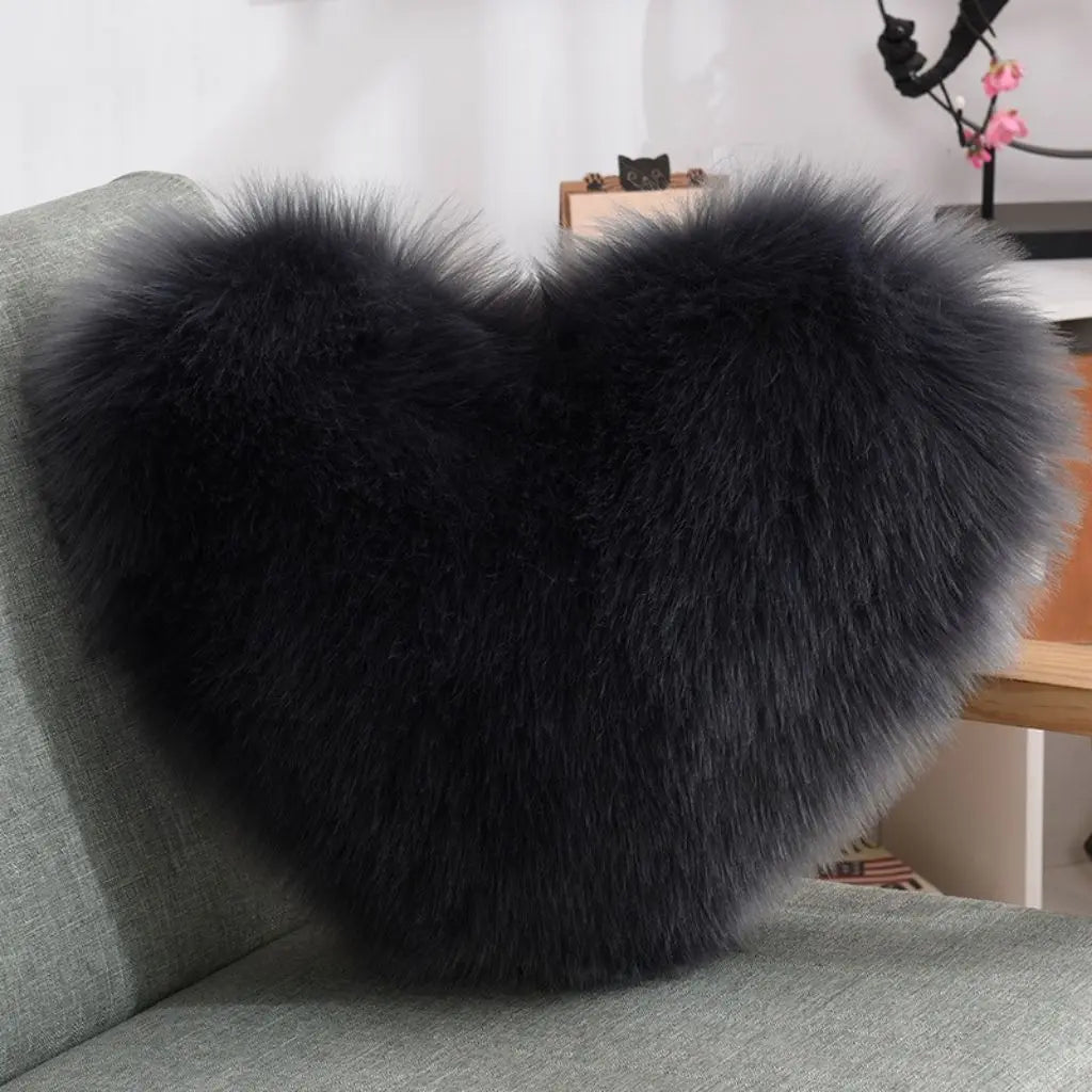 Cozy Heart-Shaped Decorative Pillow