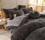 Microfiber Duvet Cover Set with Zipper and Corner Straps – Queen/King Size