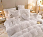 Microfiber Duvet Cover Set with Zipper and Corner Straps – Queen/King Size
