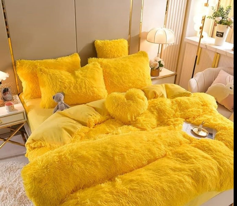 Microfiber Duvet Cover Set with Zipper and Corner Straps – Queen/King Size