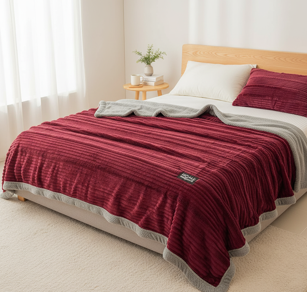 Soft Heating Blanket – Cozy Fleece Throw for Sofa and Bed
