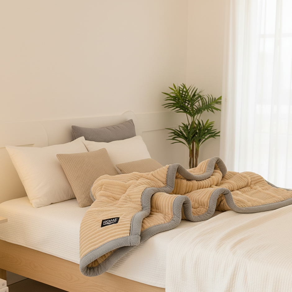 Soft Heating Blanket – Cozy Fleece Throw for Sofa and Bed