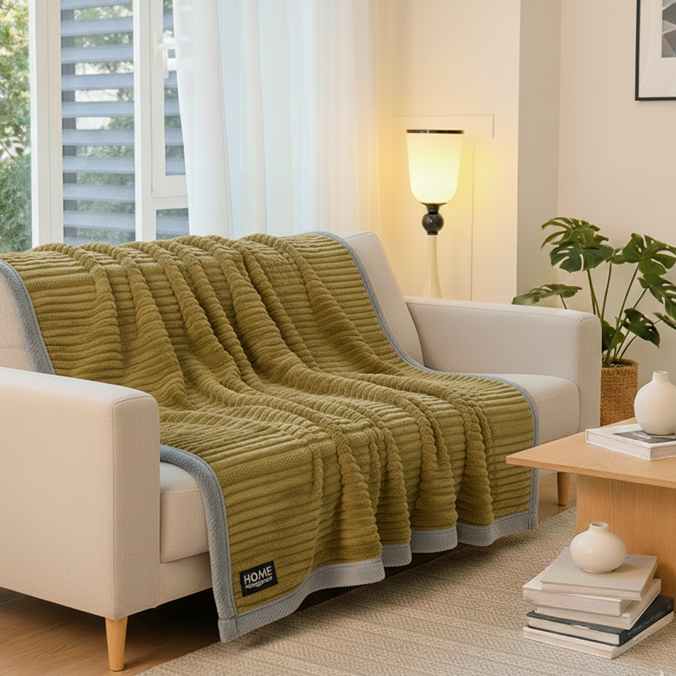 Soft Heating Blanket – Cozy Fleece Throw for Sofa and Bed