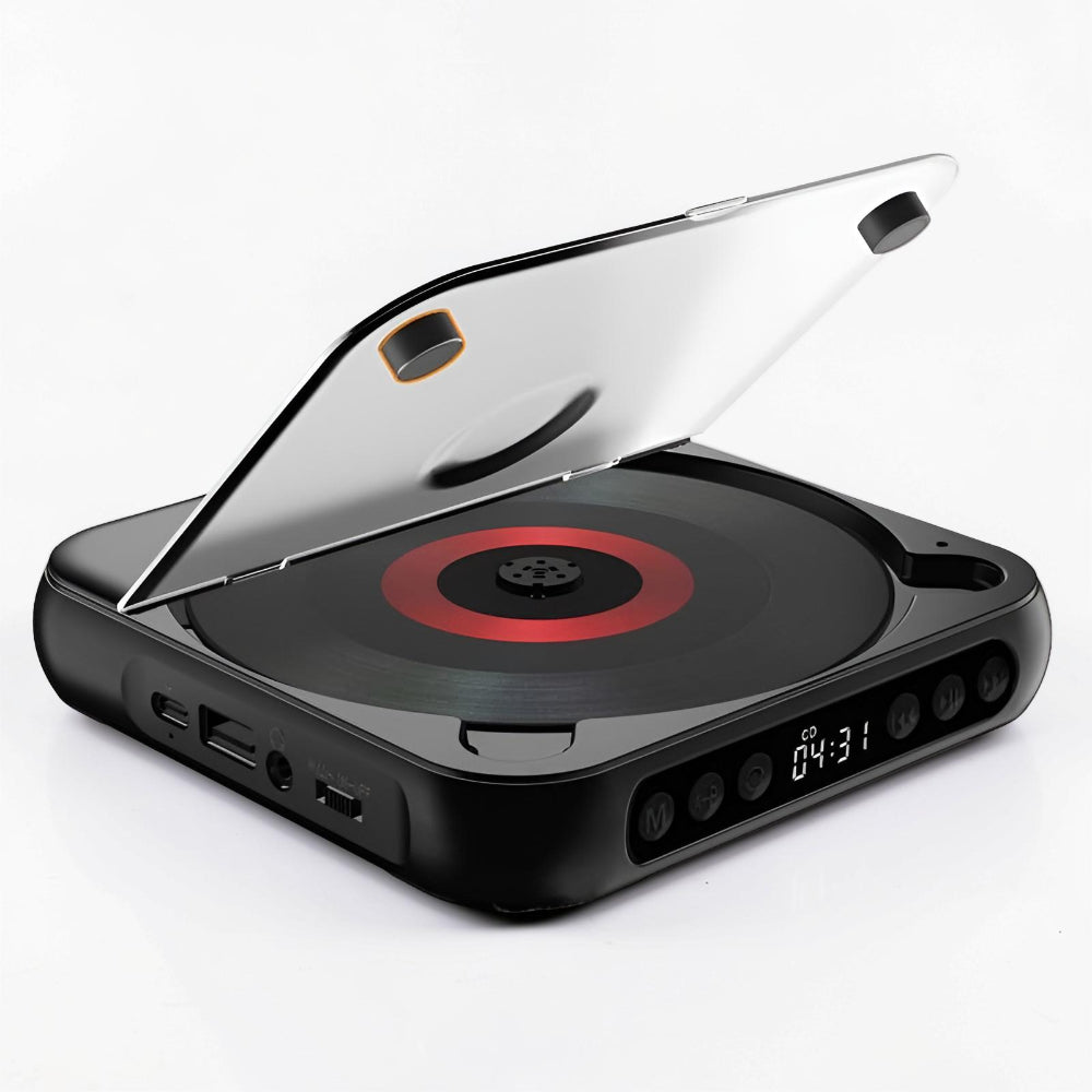 Bluetooth Portable CD Player with Anti-Skip and Headphone Jack
