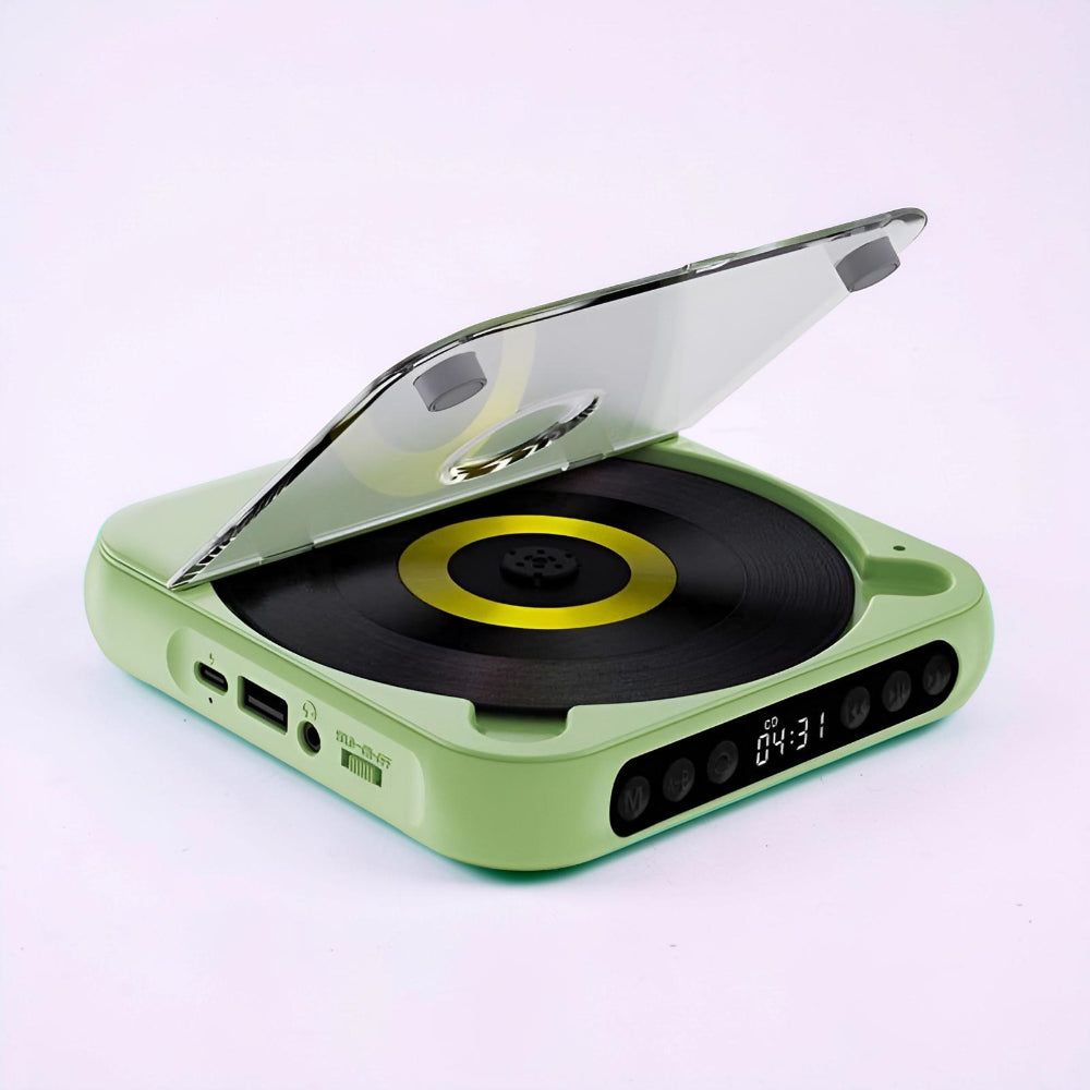 Bluetooth Portable CD Player with Anti-Skip and Headphone Jack