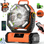 Rechargeable Oscillating Portable Fan with Remote for Camping