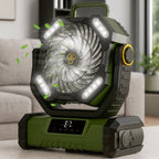 Rechargeable Oscillating Portable Fan with Remote for Camping