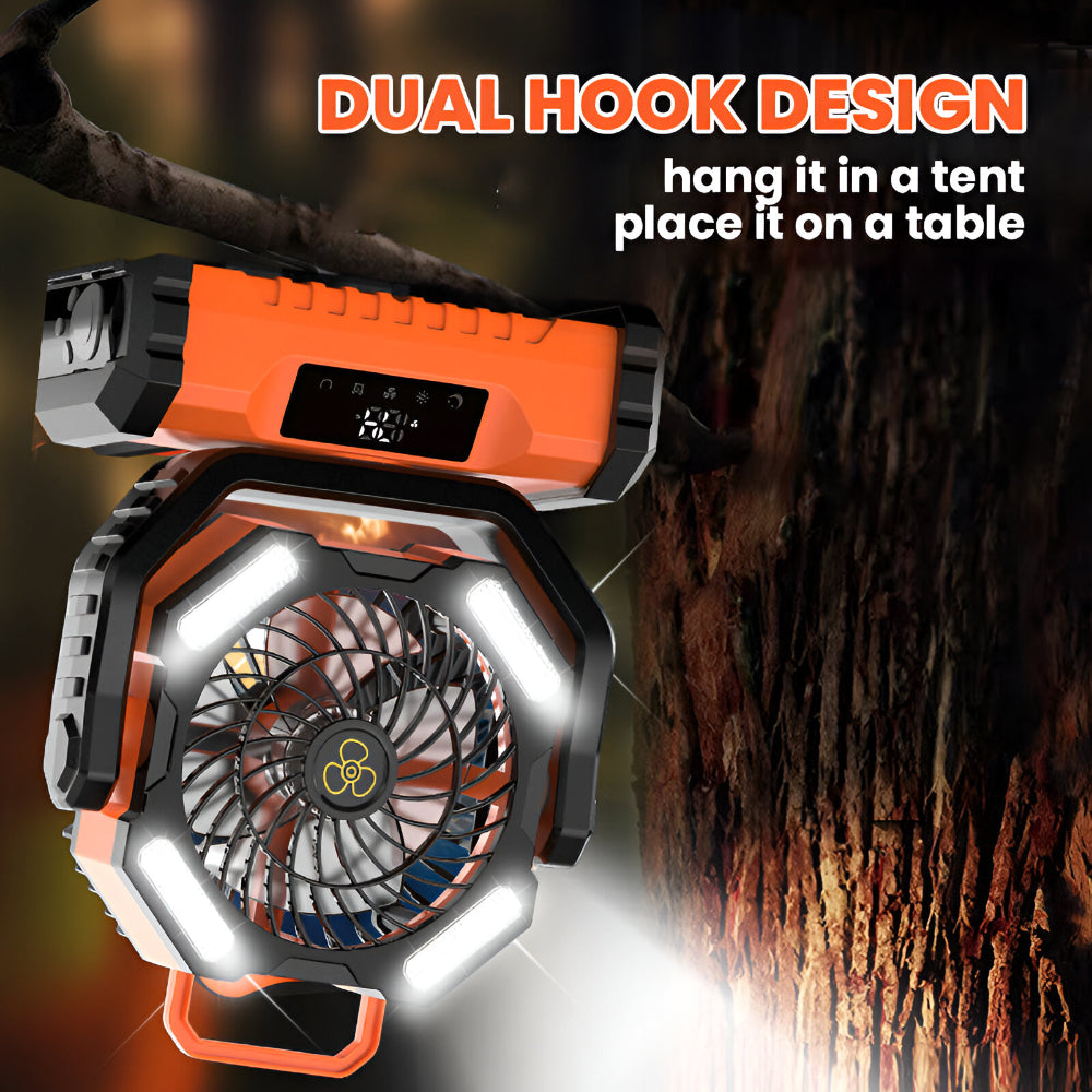 Rechargeable Oscillating Portable Fan with Remote for Camping