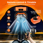 Rechargeable Oscillating Portable Fan with Remote for Camping