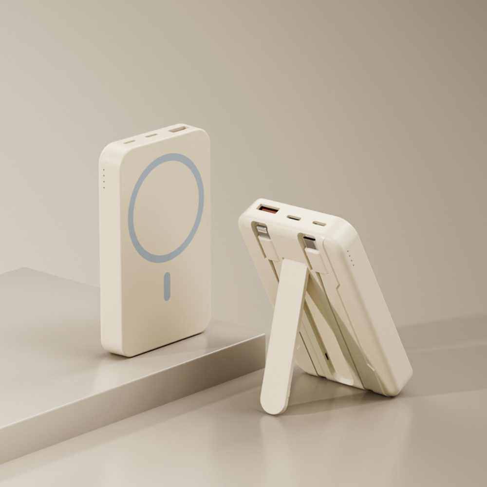 Portable Wireless Charger Stand with Magnetic Power Bank