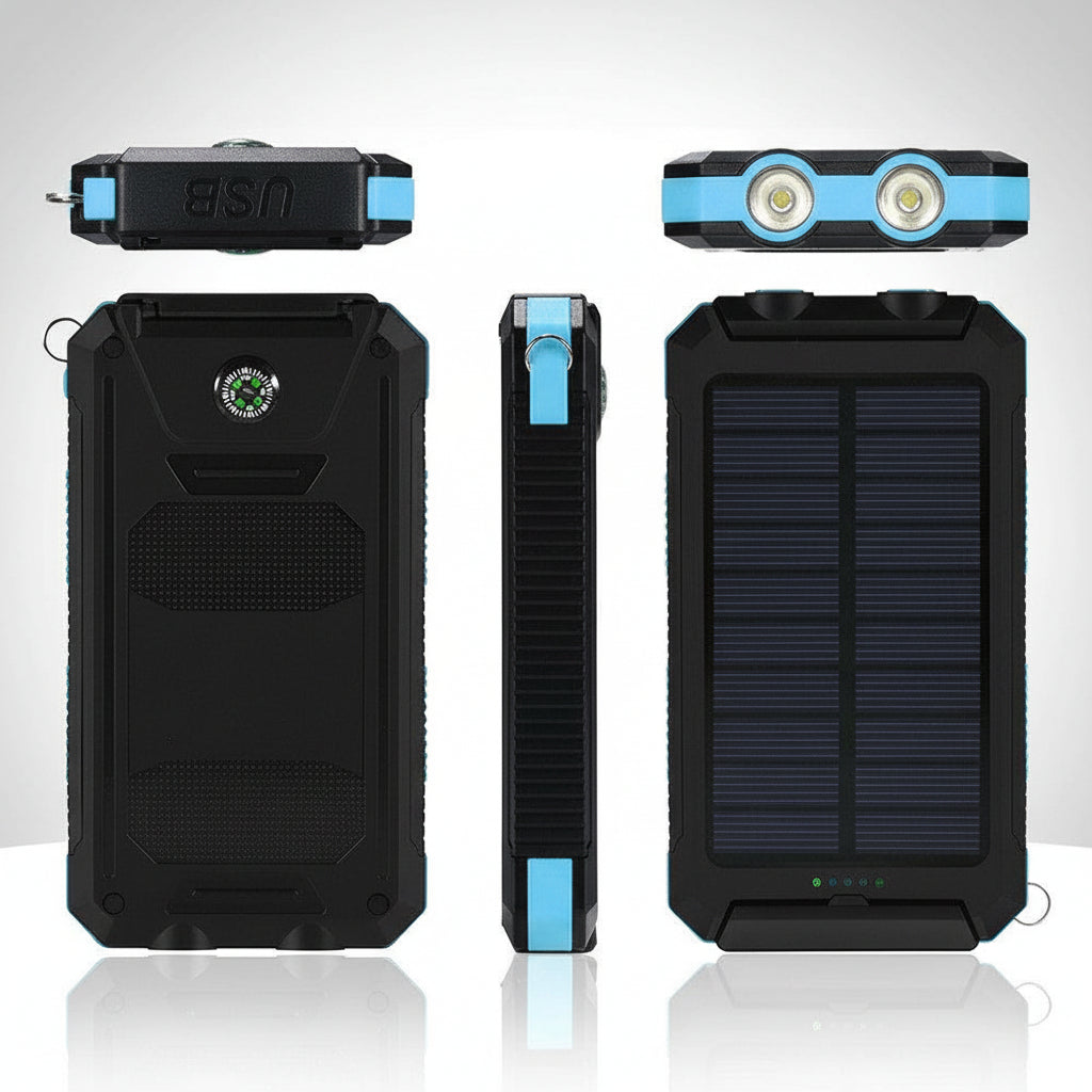 20000mAh Waterproof Power Bank with Solar Charging Capability