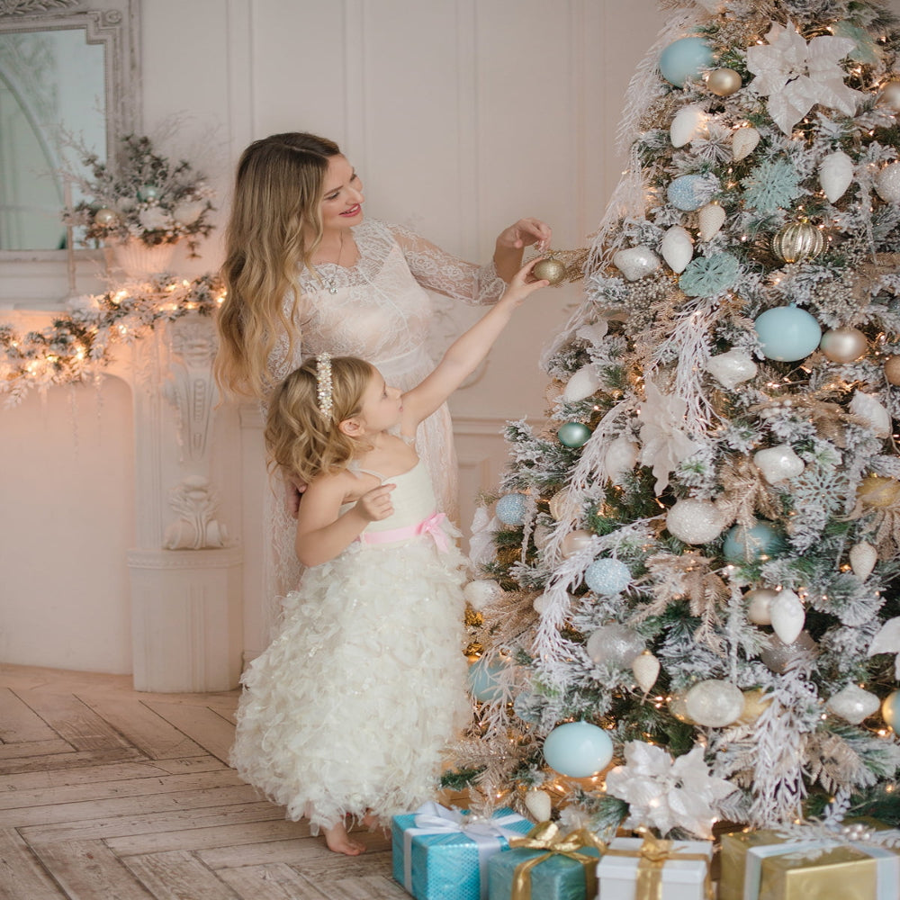 Prelit LED Holiday Decoration - Snow Flocked Christmas Tree