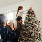 Prelit LED Holiday Decoration - Snow Flocked Christmas Tree