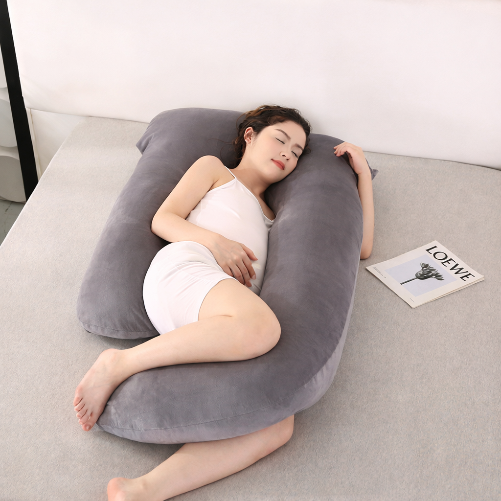 U-Shaped Body Pillow for Pregnancy - Sleep Support Cushion